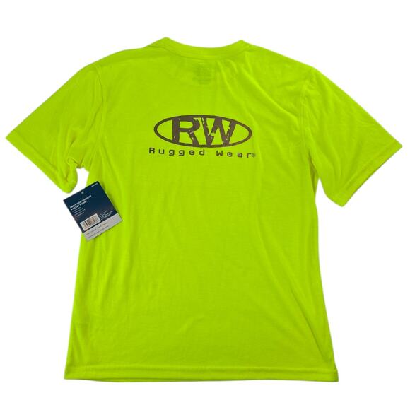 Rugged Wear | Bright Yellow-High Visibility-Reflective Logo T-Shirt | Size Large - Picture 4 of 4
